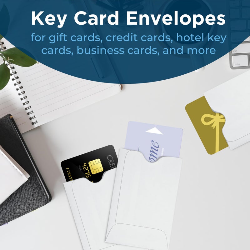 Guardian Gift Card Sleeves, Pack of 500 Blank Key Card Sleeves - Use as Credit Card Holder or Hotel Key Card Envelopes, 2 â…œ Inches x 3 Â½ Inches, White - Image 4